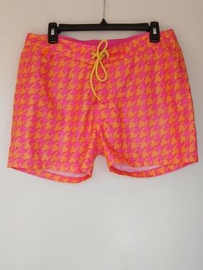 Sundek Swim Trunks Pink Orange Yellow Size 32